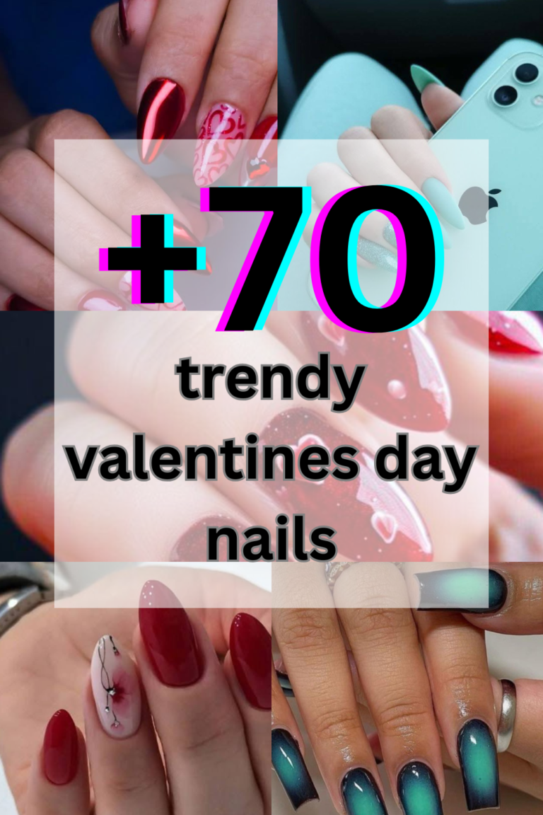 Trendy valentines day nails